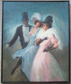 ==uit 1914===mondain gezelschap==GESIGNEERD==, Antiek en Kunst, Kunst | Schilderijen | Klassiek, Ophalen of Verzenden