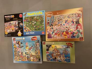 5 puzzels beschikbaar voor biedingen