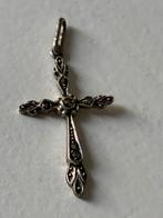 Kettinghanger kruisje zilver 835 markasiet klein vintage, Ophalen of Verzenden, Zo goed als nieuw, Zilver, Kruis of Symbool