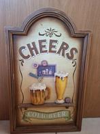 Authentiek houten pubbord bier Paulaner, Ophalen of Verzenden, Zo goed als nieuw, Reclamebord, Plaat of Schild, Overige merken