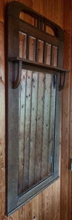 Facet geslepen kleermakersspiegel - antiek - hout - IZGST, Antiek en Kunst, Antiek | Spiegels, Ophalen, Rechthoekig, 50 tot 100 cm