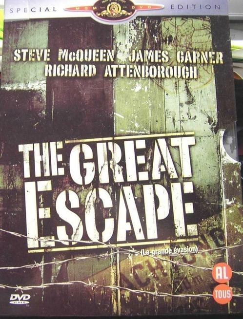 The Great Escape met Steve McQueen, James Garner, Richard At, Cd's en Dvd's, Dvd's | Tv en Series, Zo goed als nieuw, Actie en Avontuur