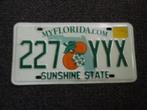 Kentekenplaat licenseplate Florida Sunshine State USA, Verzamelen, Auto's, Gebruikt, Ophalen of Verzenden