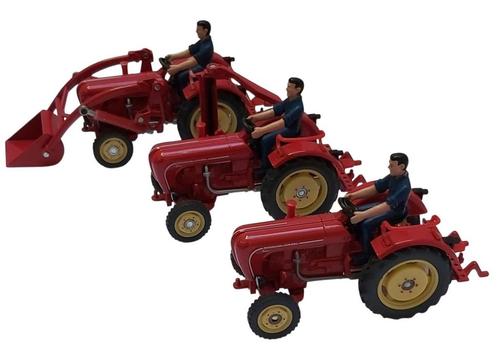 3 Siku Porsche Diesel Super 308 tractoren zo goed als nieuw, Hobby en Vrije tijd, Modelauto's | 1:32, Zo goed als nieuw, Tractor of Landbouw