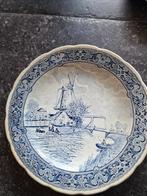 Delfts Blauw Boch Bord met Molen, Ophalen of Verzenden
