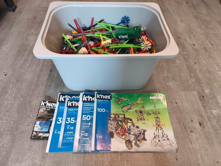 Grote set K'nex met boekjes, Kinderen en Baby's, Speelgoed | Bouwstenen, Gebruikt, K'nex, Ophalen of Verzenden