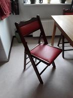 Klapstoelen, 4 stuks, vintage, in nieuwstaat ...., Ophalen of Verzenden, Rood, Hout, Vier