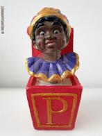 Authentiek etalage beeld zwarte Piet op veer - 22cm, rood, Diversen, Sinterklaas, Verzenden, Zo goed als nieuw