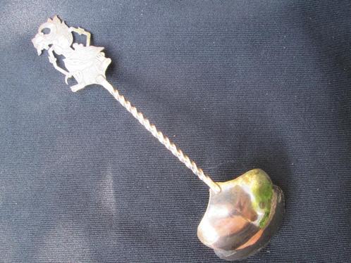 Indisch Zilveren Wajang Lepel 14 Gram 13,5 cm Gemerkt 800, Antiek en Kunst, Antiek | Goud en Zilver, Ophalen of Verzenden