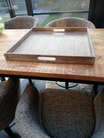 Mooi, groot dienblad, Ophalen, Zo goed als nieuw, Vierkant, Hout