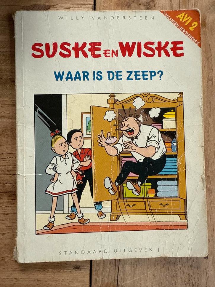 Suske en Wiske - Waar is de zeep?, Boeken, Kinderboeken | Jeugd | onder 10 jaar, Gelezen, Sprookjes, Ophalen of Verzenden