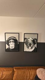 G&C Art Ingelijst Set - Aap & Koala, Antiek en Kunst, Ophalen of Verzenden
