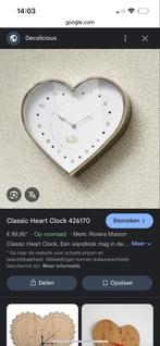 Riviera maison hart klok, Ophalen of Verzenden, Zo goed als nieuw, Wandklok