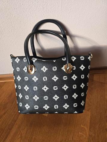 Zwart witte Handtas met Patroon NIEUW  beschikbaar voor biedingen