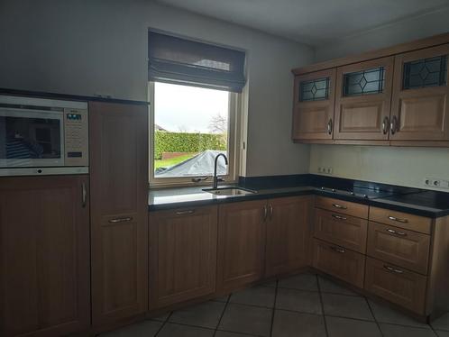 Complete massief eikenhouten keuken, Huis en Inrichting, Keuken | Complete keukens, Zo goed als nieuw, Hoekkeuken, Graniet of Steen