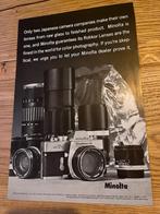 Minolta SR-T101 originele advertenties diverse camera’s, Ophalen of Verzenden, Gebruikt, Overige typen