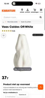 Vaas Caldess (off)wit Kwantum, Ophalen of Verzenden