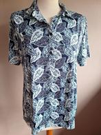 Nieuwe blauwe stretch polo top print van Victor, maat XXL, Kleding | Dames, Blauw, Maat 46/48 (XL) of groter, Nieuw, Ophalen of Verzenden