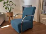 Stoel Woood, model Halifax, kleur Petrol, Huis en Inrichting, Stoelen, Ophalen, Zo goed als nieuw, Blauw, Eén
