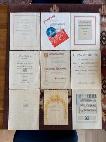 Koninklijke Uitnodigingen Collectie - Antiek Papierwerk beschikbaar voor biedingen
