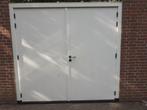 Houten garagedeuren, incl kozijnen en onderdorpel, Ophalen, Gebruikt, Hout, Deurkozijn