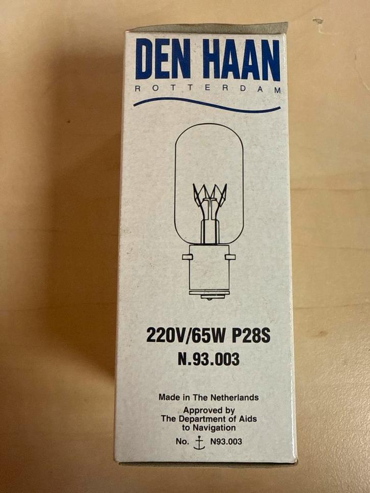 DHR Navigatielamp 220V 65W P28s - 18 stuks, Watersport en Boten, Navigatiemiddelen en Scheepselektronica, Nieuw, Overige typen