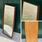 Vintage mid century spiegel bijzonder model strak, Ophalen of Verzenden, Rechthoekig, Minder dan 50 cm, Minder dan 100 cm