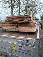 Authentieke ensuite deuren oa met glas in lood, Gebruikt, Deurkozijn, Hout, Ophalen