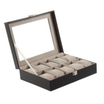 Leren Horlogedoos Voor 10 Horloges / Horloge Doos Opberg Box beschikbaar voor biedingen