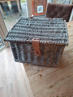 Vintage rieten fietsmand, Ophalen of Verzenden, Gebruikt, Fietsmand, Stuurbevestiging