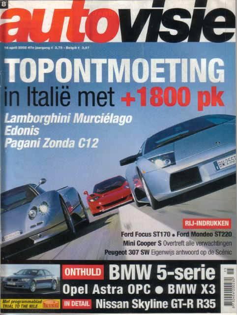 Autovisie 8 2002 : Ford Focus ST170 - Mondeo ST220 - Nissan, Boeken, Auto's | Folders en Tijdschriften, Gelezen, Algemeen, Ophalen of Verzenden