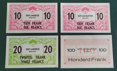 Gestichtsgeld Mortsel & Zelzate (1946-1955), Postzegels en Munten, Bankbiljetten | België, Setje, Verzenden