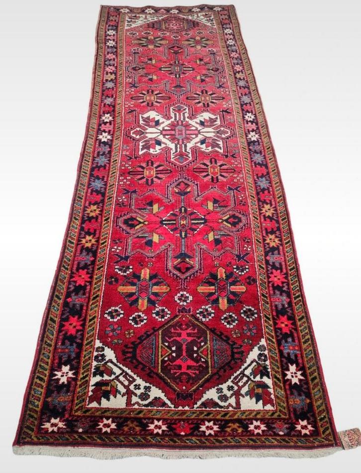 Handgeknoopt Perzisch wol tapijt lope Heriz Ahar 114x320cm, Huis en Inrichting, Stoffering | Tapijten en Kleden, Gebruikt, 50 tot 100 cm