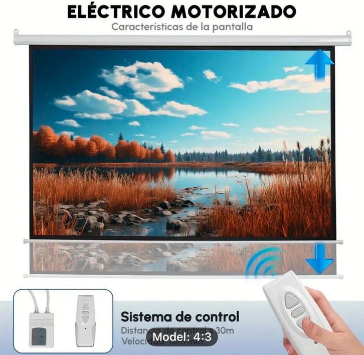 Elektrisch projectiescherm – 84 inch (nieuw, nooit gebruikt), Audio, Tv en Foto, Projectieschermen, Nieuw, Elektrisch, Ophalen of Verzenden