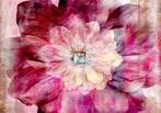 106 Abstract Bloem Roze Vlies Fotobehang 350x250cm Nieuw, Huis en Inrichting, Stoffering | Behang, Ophalen of Verzenden, Minder dan 10 m²