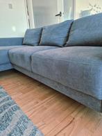 Grijze stoffen hoekbank, Ophalen, Zo goed als nieuw, Metaal, Modern