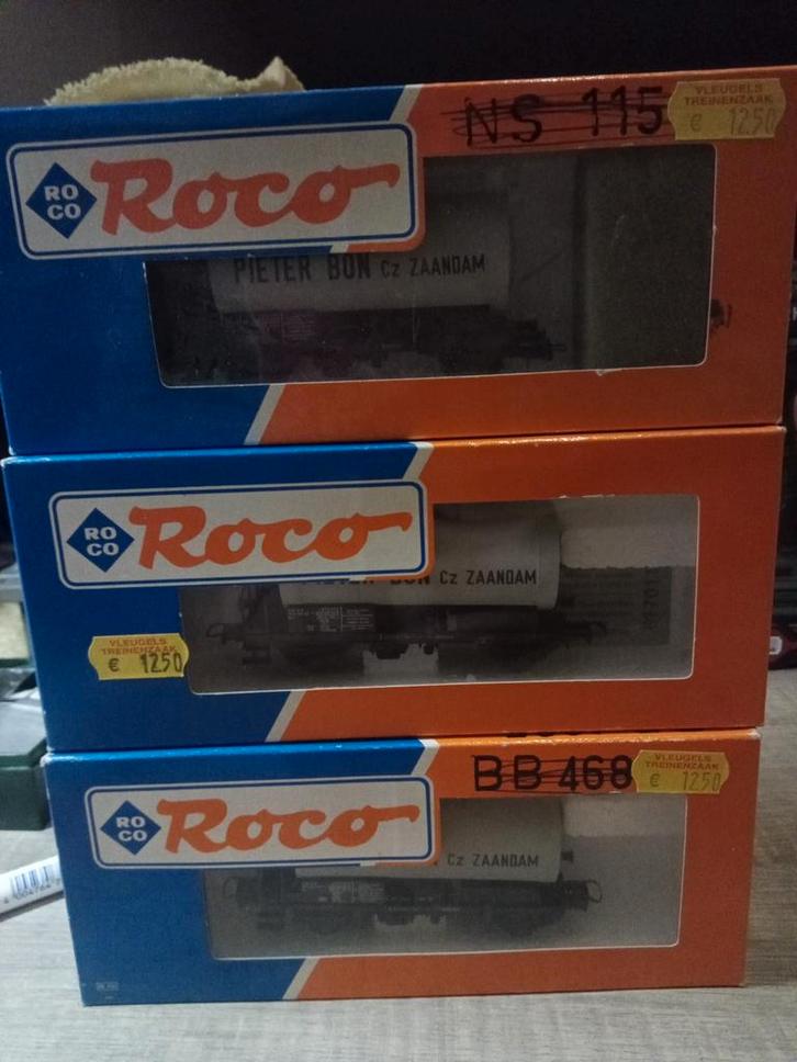 3 ketel wagonnen Roco Pieter Bon H0, Hobby en Vrije tijd, Modeltreinen | H0, Zo goed als nieuw, Wagon, Gelijkstroom, Roco, Ophalen of Verzenden