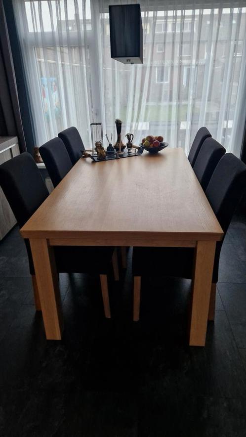 Schuiftafel 6/8 persoons 100x188/248 Hans Mintjens type Riva, Huis en Inrichting, Tafels | Eettafels, Gebruikt, 50 tot 100 cm