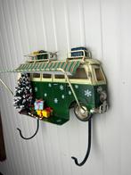 Retro Bus met luifel kerst metalen wandbord met 2 haken, Ophalen of Verzenden, Nieuw