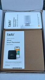 Tado starter kit v3+ zwart + smart radiator, Doe-het-zelf en Verbouw, Thermostaten, Ophalen of Verzenden, Nieuw