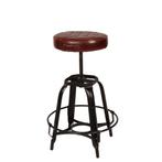 Vintage Krukje Verstelbaar Kruk Bijzetkruk met Leer NIEUW, Huis en Inrichting, Krukjes, Overige materialen, Info@dehanzeherten.nl