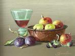 Thomas Heesakkers, stilleven met fruit en glas wijn, Ophalen
