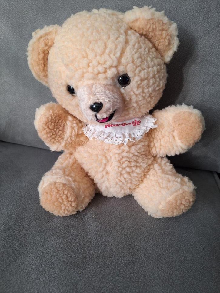 Vintage Robijntje teddybeer handpop 25 cm, Kinderen en Baby's, Speelgoed | Knuffels en Pluche, Zo goed als nieuw, Beer, Ophalen of Verzenden