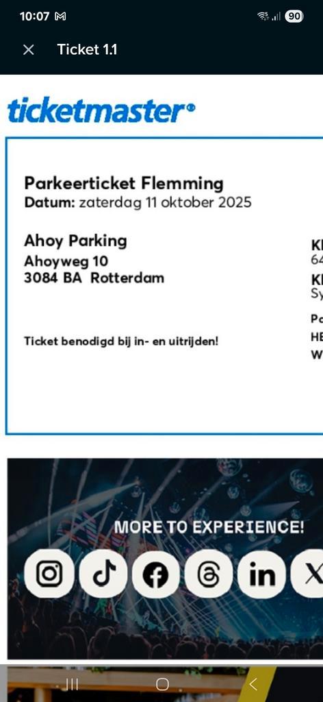 Fleming pakeerkaart 11 oktober Ahoy, Tickets en Kaartjes, Concerten | Pop, Drie personen of meer, Maart