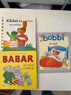 3 kinder voorlees boekjes, Bobbi, Babar en Kikker & haas, Boeken, Kinderboeken | Baby's en Peuters, Gelezen, Ophalen of Verzenden