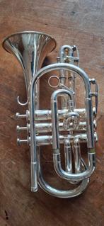 Besson Cornet in Koffer, Ophalen of Verzenden, Gebruikt, Bes-trompet, Met koffer