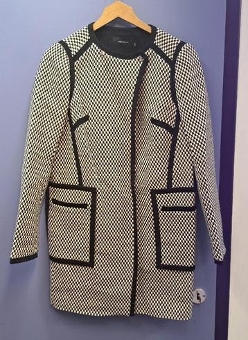 Karen Millen jas in zwart-wit blokjesmotief maat 34/36 46919 beschikbaar voor biedingen