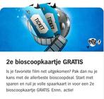 2e bioscoopkaartje gratis via Albert heijn, AH., Drie personen of meer, Kortingskaartje