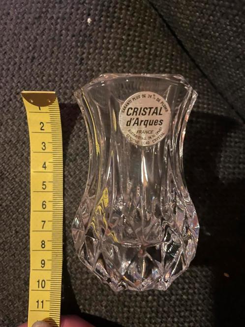 Set van 2 kristallen vaasjes – Cristal d’Arques, Antiek en Kunst, Antiek | Glas en Kristal, Ophalen of Verzenden