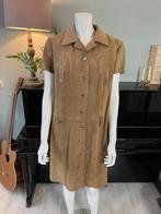 Vintage leren suede jurk maat S, Kleding | Dames, Maat 38/40 (M), Douwenmaat 8-3 Meppel, Info@again.nu, Bruin